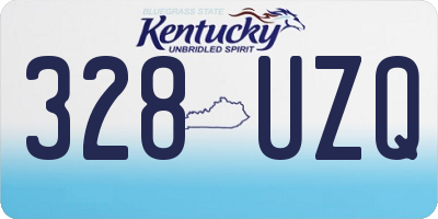 KY license plate 328UZQ