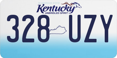 KY license plate 328UZY