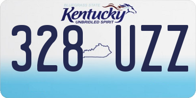 KY license plate 328UZZ