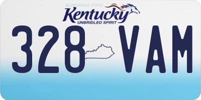 KY license plate 328VAM