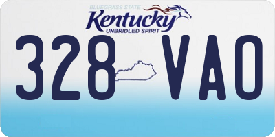 KY license plate 328VAO