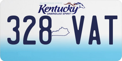 KY license plate 328VAT
