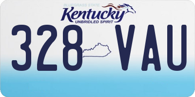 KY license plate 328VAU