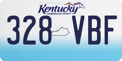 KY license plate 328VBF