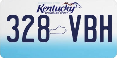KY license plate 328VBH