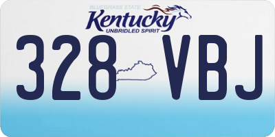 KY license plate 328VBJ