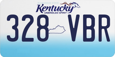 KY license plate 328VBR