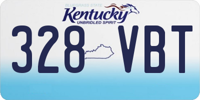 KY license plate 328VBT