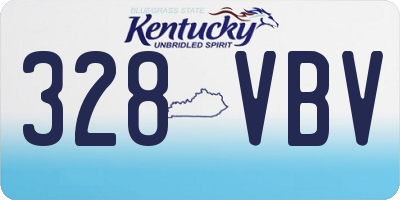 KY license plate 328VBV