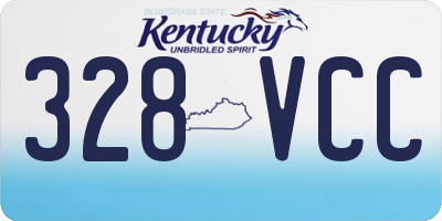 KY license plate 328VCC