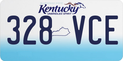 KY license plate 328VCE