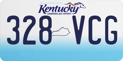 KY license plate 328VCG