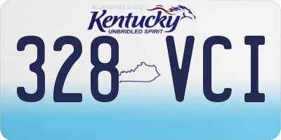KY license plate 328VCI