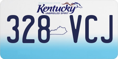 KY license plate 328VCJ