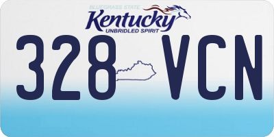 KY license plate 328VCN