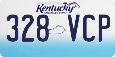 KY license plate 328VCP