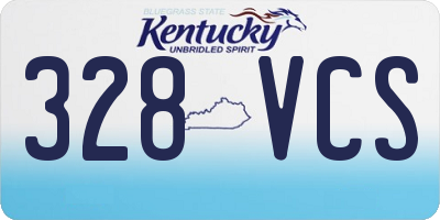 KY license plate 328VCS