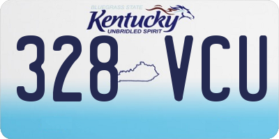 KY license plate 328VCU