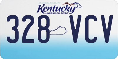 KY license plate 328VCV