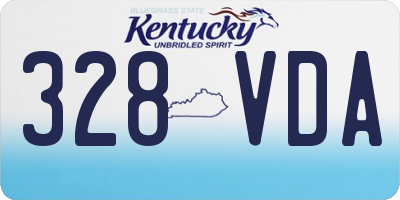 KY license plate 328VDA