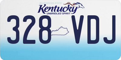 KY license plate 328VDJ