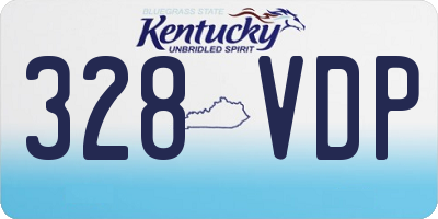 KY license plate 328VDP
