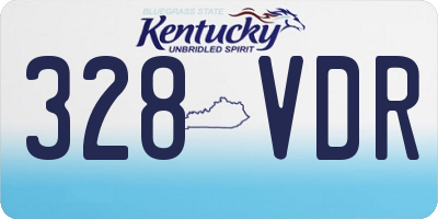 KY license plate 328VDR