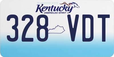 KY license plate 328VDT