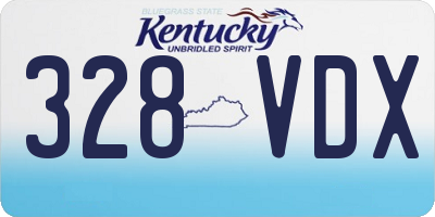 KY license plate 328VDX