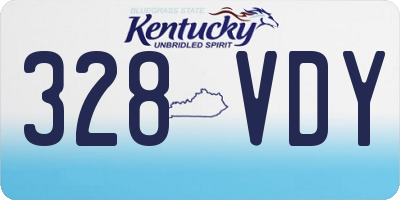 KY license plate 328VDY
