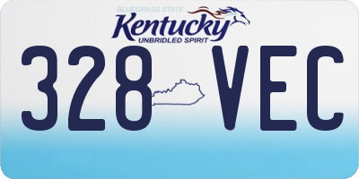 KY license plate 328VEC