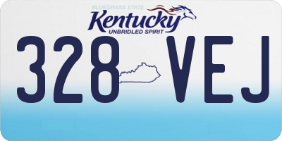 KY license plate 328VEJ