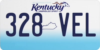 KY license plate 328VEL