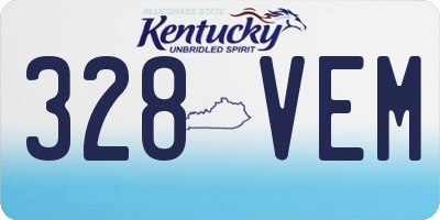 KY license plate 328VEM