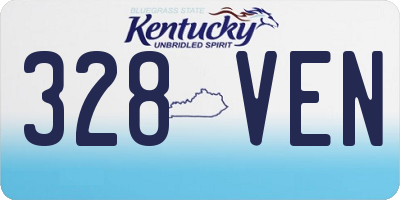KY license plate 328VEN