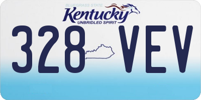 KY license plate 328VEV