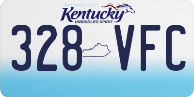 KY license plate 328VFC