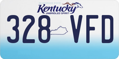 KY license plate 328VFD