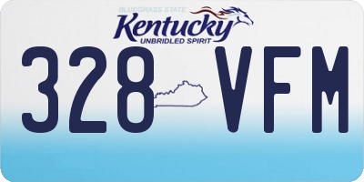 KY license plate 328VFM