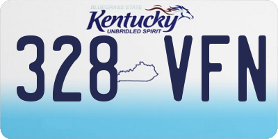 KY license plate 328VFN