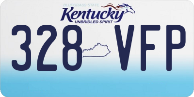 KY license plate 328VFP