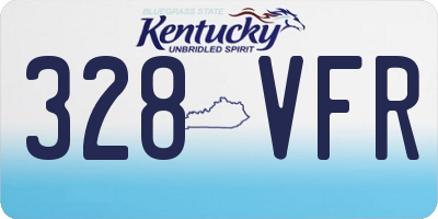 KY license plate 328VFR