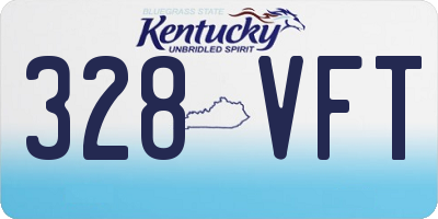 KY license plate 328VFT