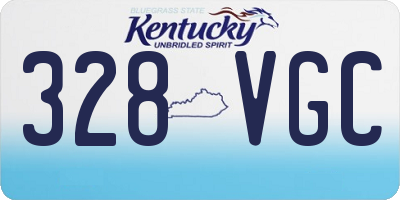 KY license plate 328VGC