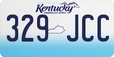 KY license plate 329JCC