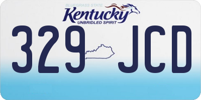 KY license plate 329JCD