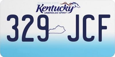 KY license plate 329JCF