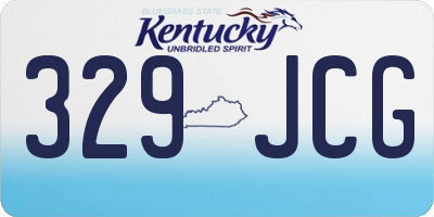 KY license plate 329JCG