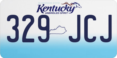 KY license plate 329JCJ