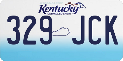 KY license plate 329JCK